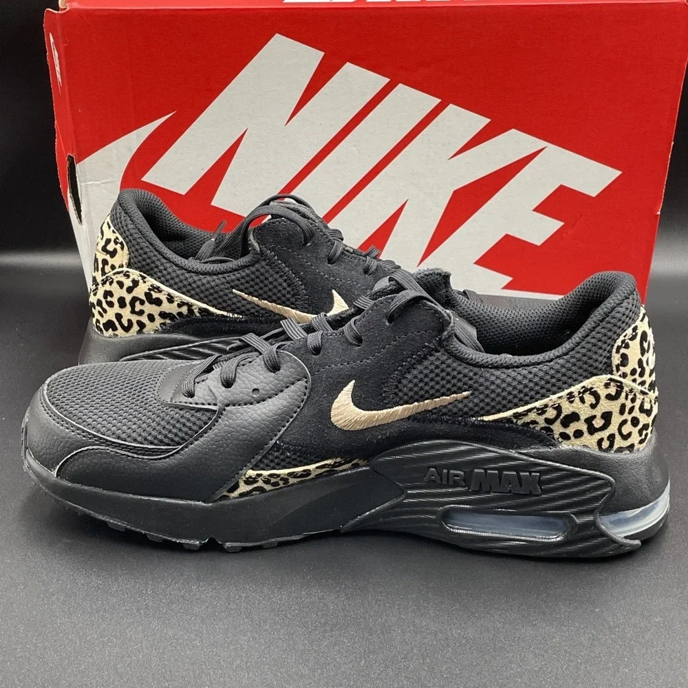 Nike Air Max Excee GPX Leopard Womens Size 9 Black Hemp IO8734-010 NEW - Picture 6 of 7